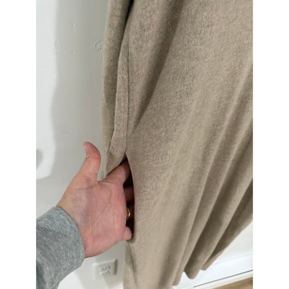 C.T. Plage Beige Wool/Cashmere Midi Knit Dress w/Pockets size 38 - Picture 4 of 6